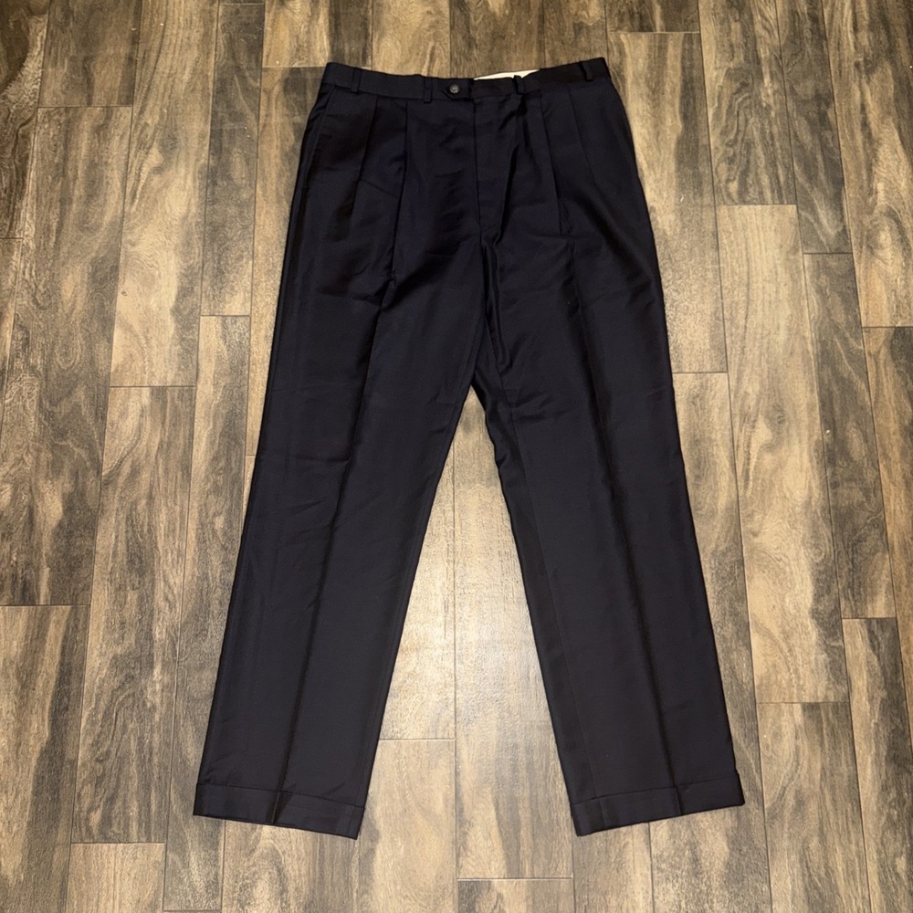 Lauren Ralph Lauren Straight Leg Dress Pants‎ Men's Size 36x32 Navy Blue